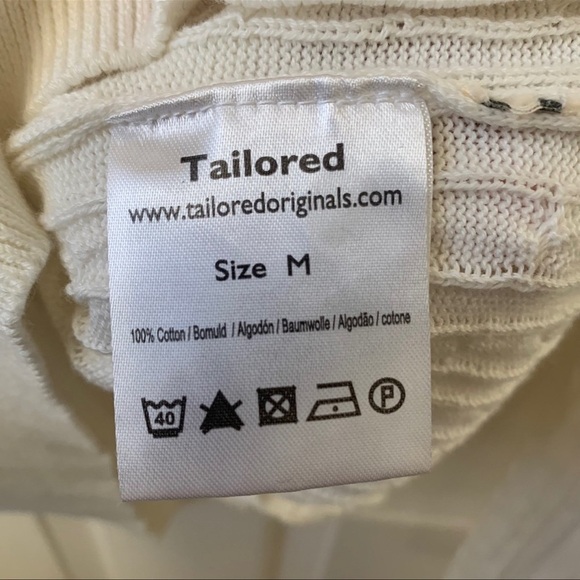 Tailored Originals Nordic and Modern Living Cable Knit Pullover Medium Cream - Picture 3 of 5